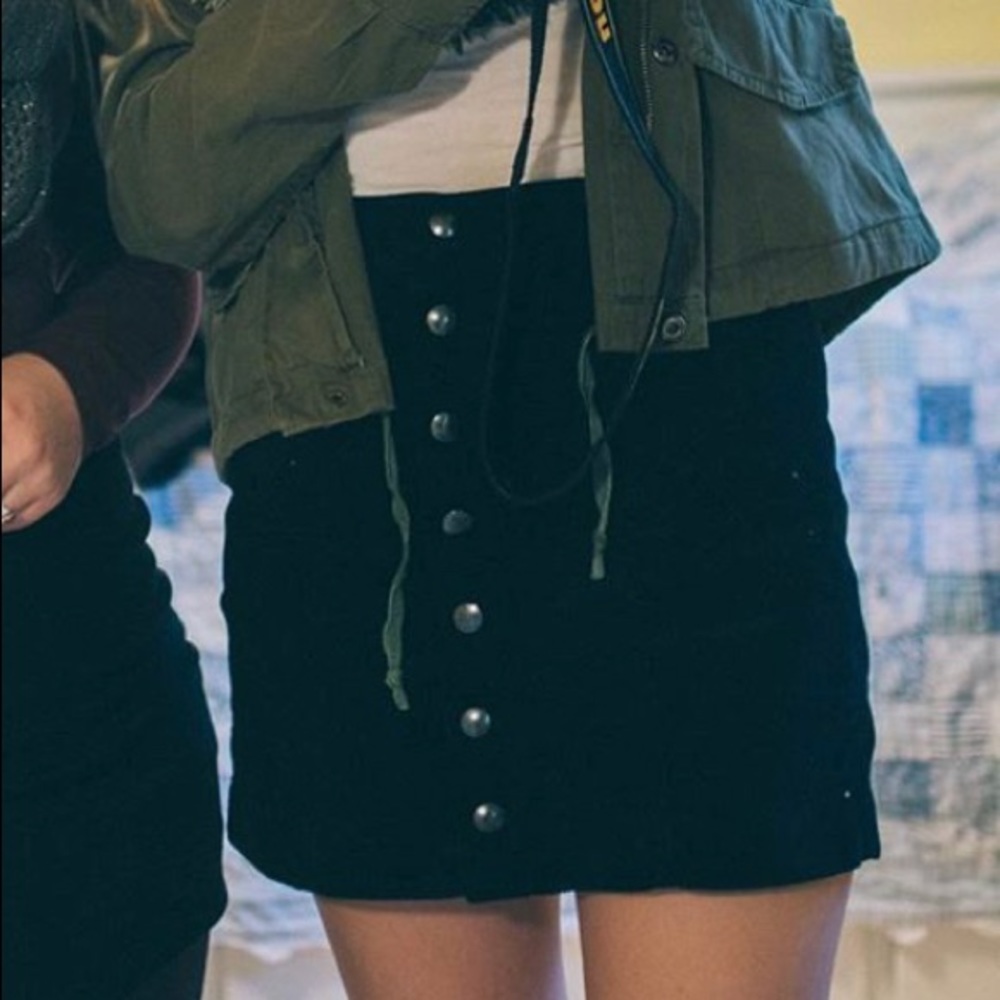 Brandy Melville Black Mini Skirt